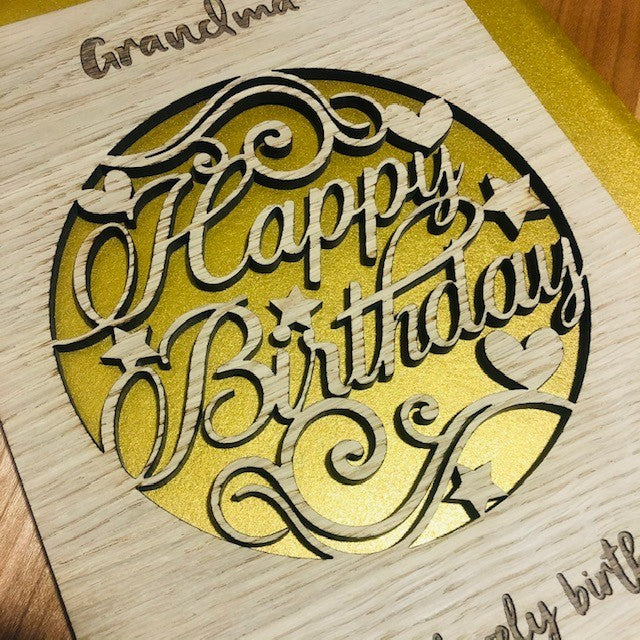 Wood Engraved Cards