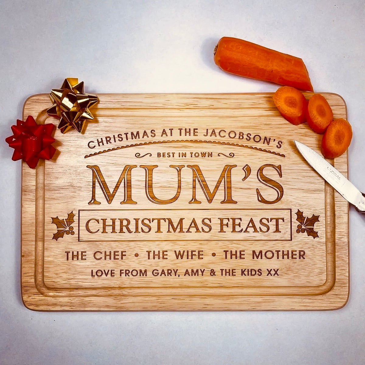 &#39;Christmas Feast&#39; Chopping / Meat Board