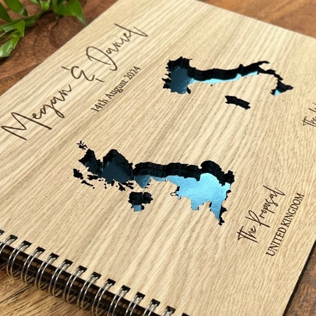 Destination Cut Out Wedding Guestbook