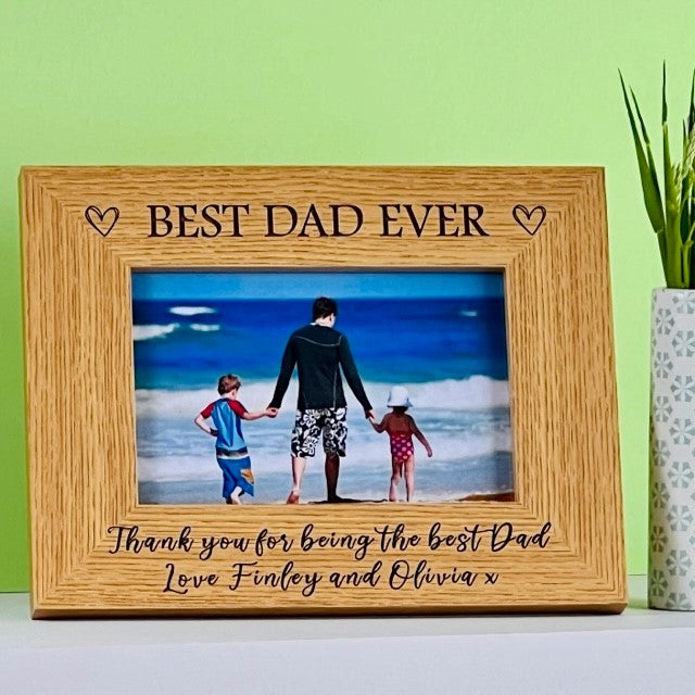 Best Dad Ever Personalised Photo Frame