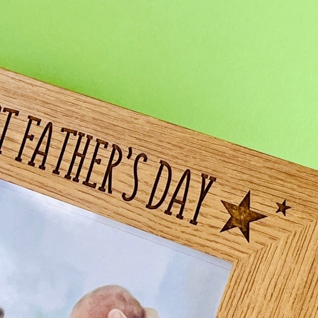 First Father&#39;s Day Stars Photo Frame