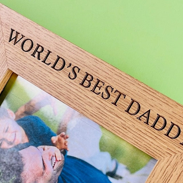 &#39;World&#39;s Best Daddy&#39; Father&#39;s Day Oak frame