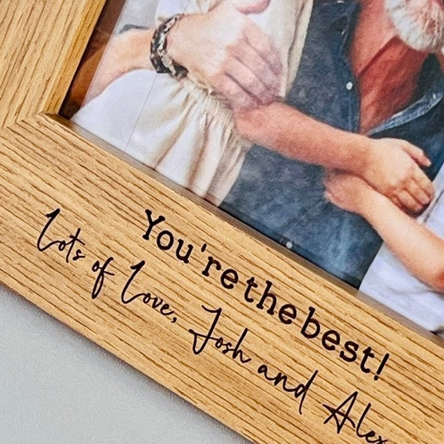 &quot;You&#39;re the best!&quot; Oak Photo Frame