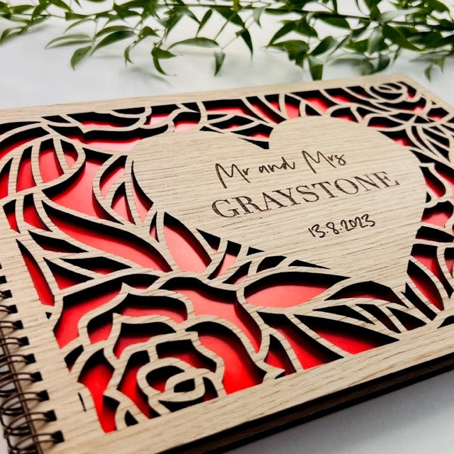 Heart Cutout Wedding Guestbook