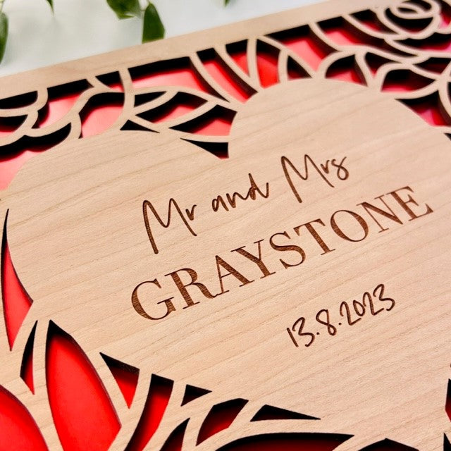 Heart Cutout Wedding Guestbook