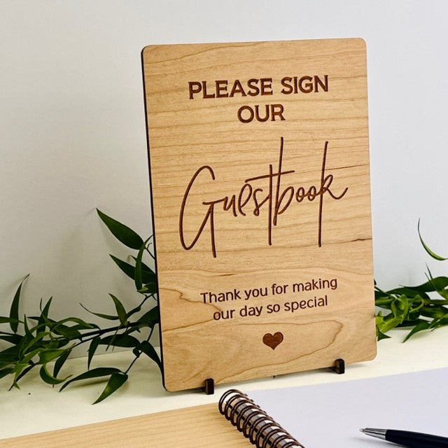 Cut out Wedding Guestbook