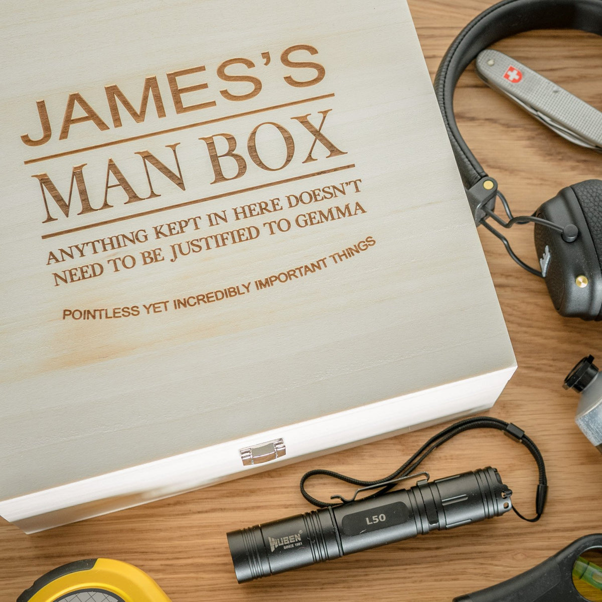 &#39;Man Box&#39; Mens Storage Box
