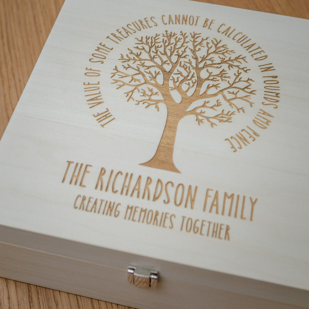 Family Values Tree Design Memory Box