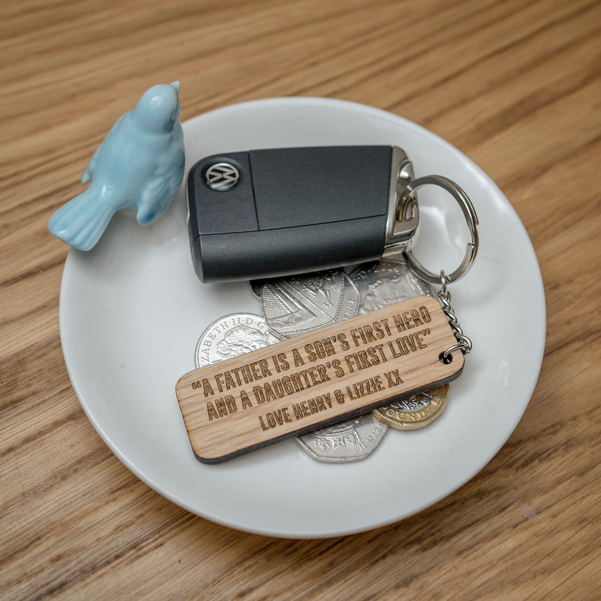 Father&#39;s &#39;Hero&#39; Keyring