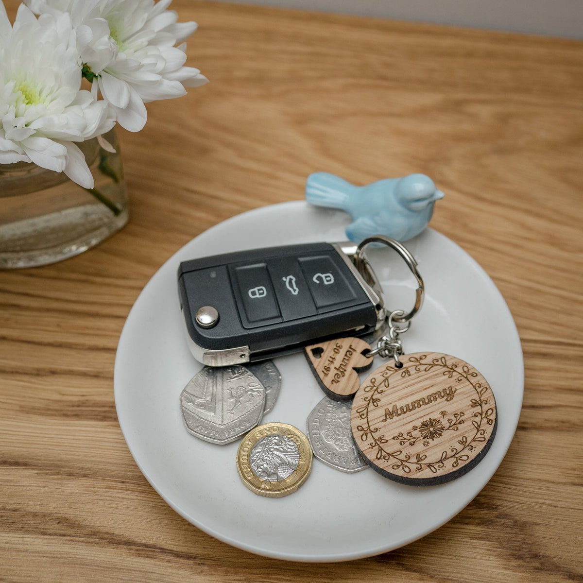 Floral Keyring &amp; Charm