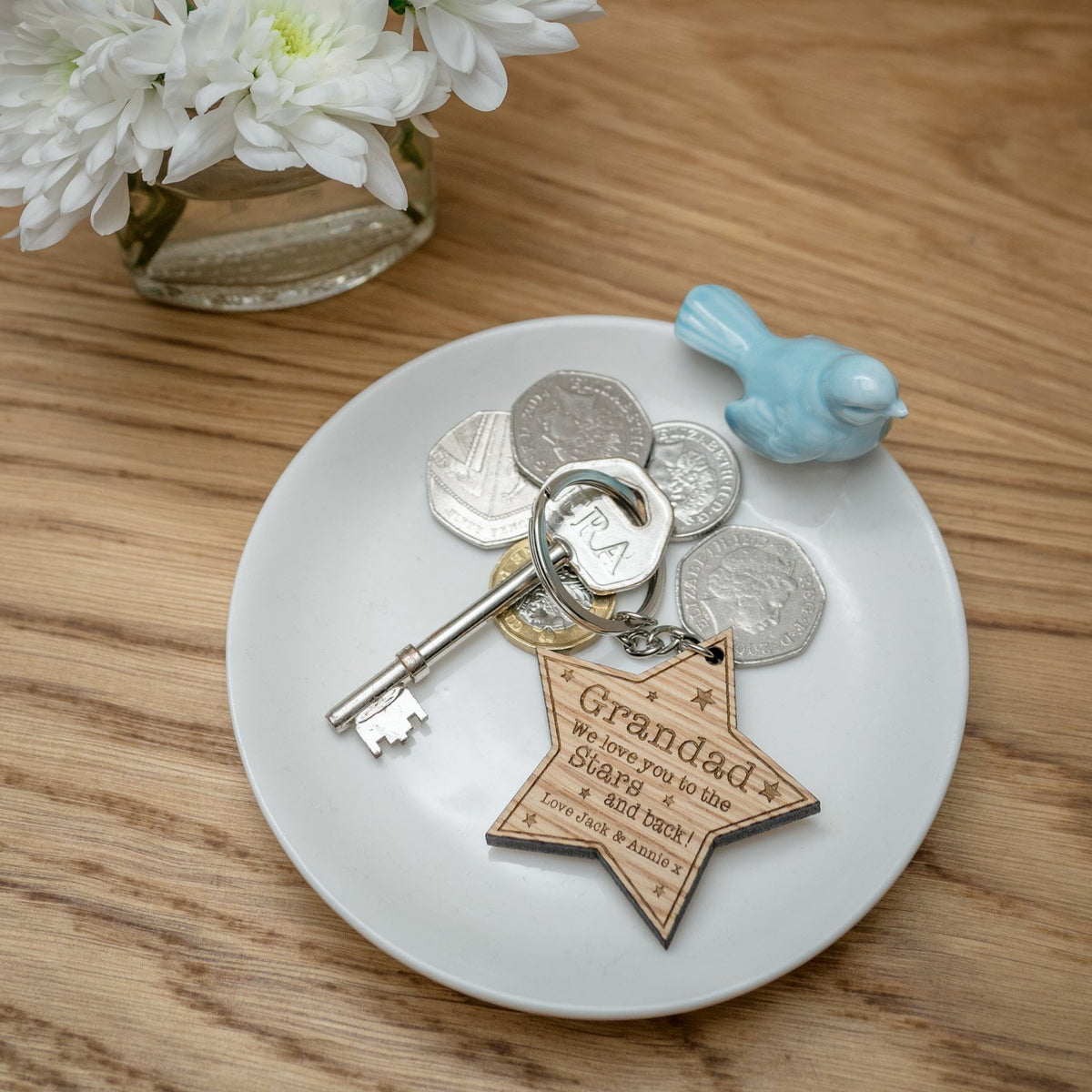 &#39;Love You To The Stars &amp; Back&#39; Star Keyring