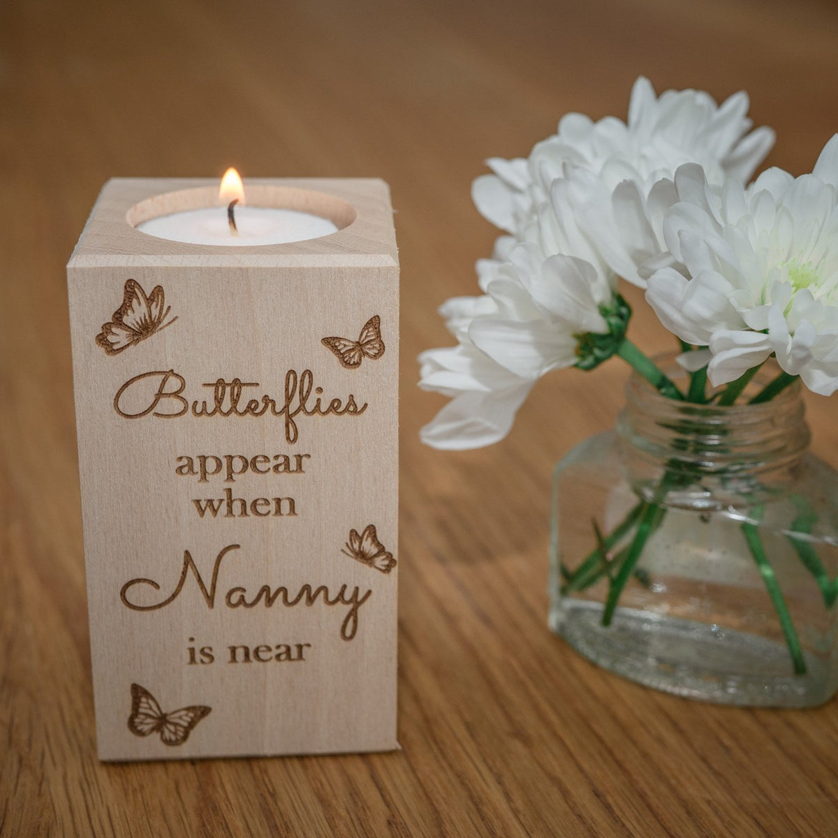 &#39;Butterflies Appear When Angels Are Near&#39; Memorial Candle