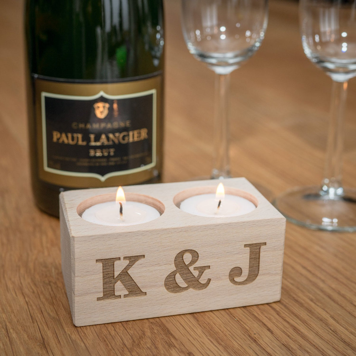 Couple&#39;s initials Candle