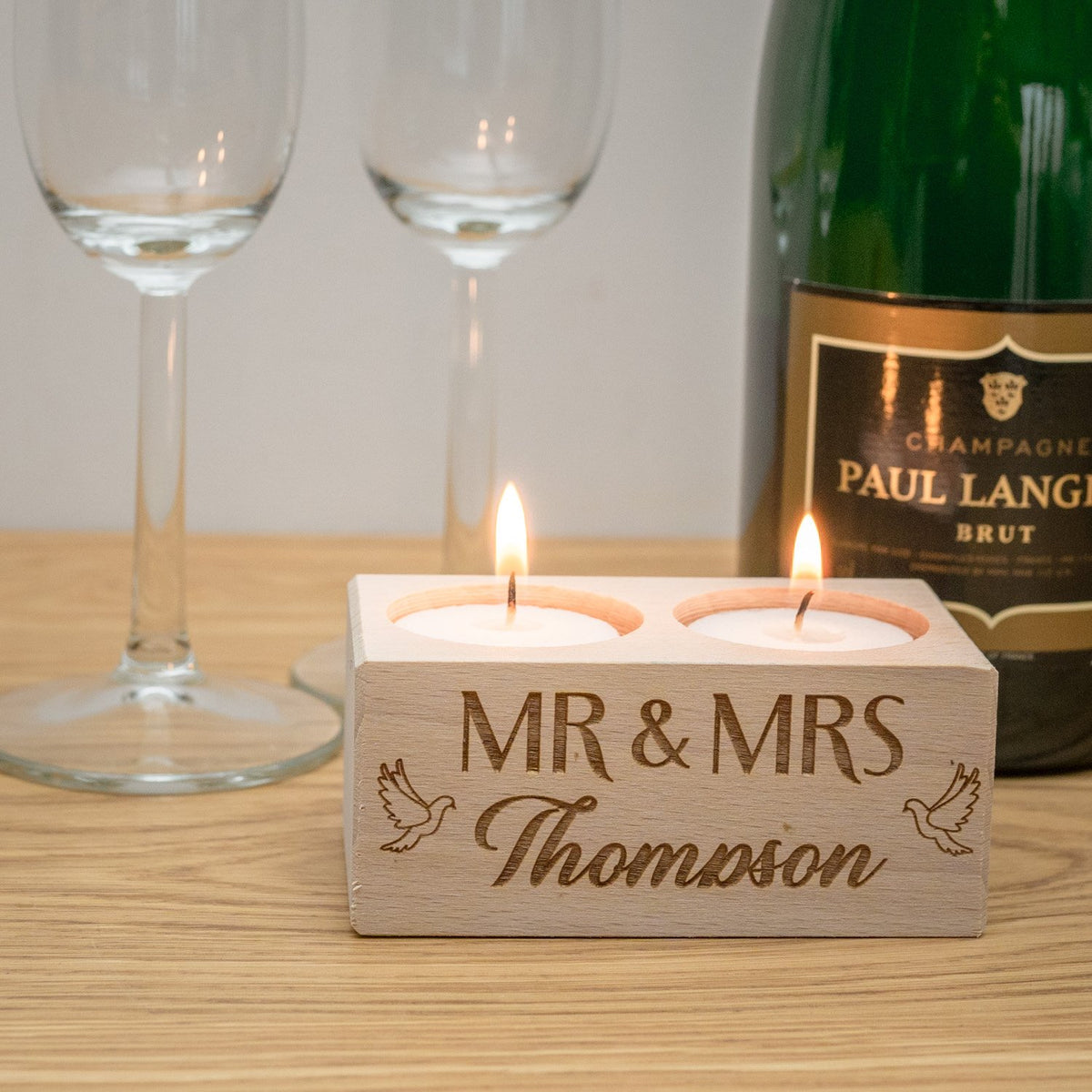 Couple&#39;s Tealight Candle