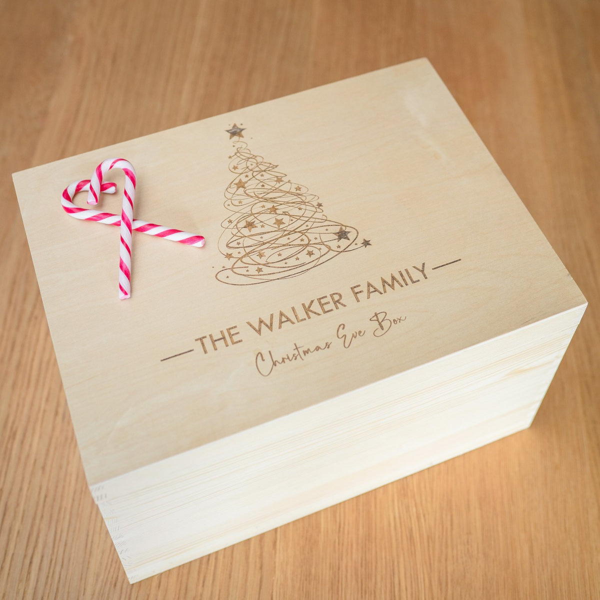 &#39;Christmas Tree&#39; Family Christmas Eve Box/Crate