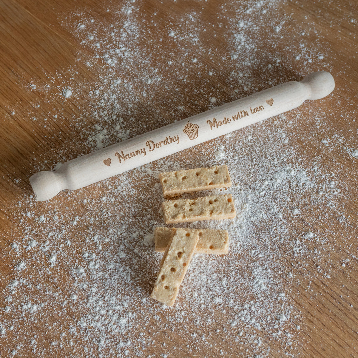 &#39;Made with Love&#39; Baker&#39;s Rolling Pin
