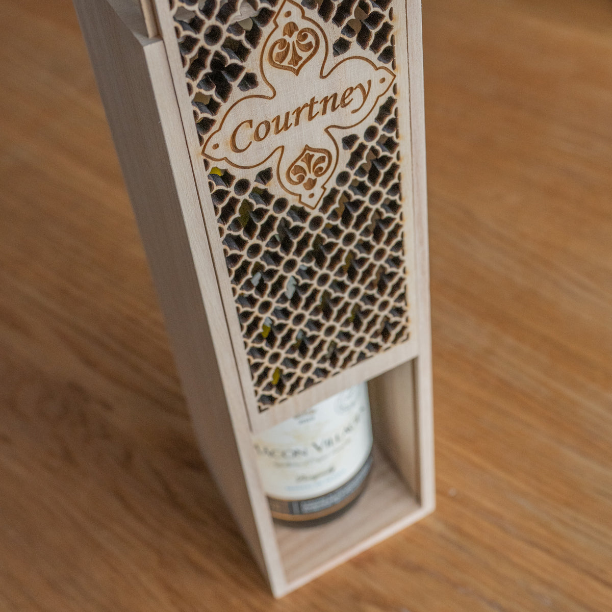 Ornate Cut-Out Wine / Champagne Box