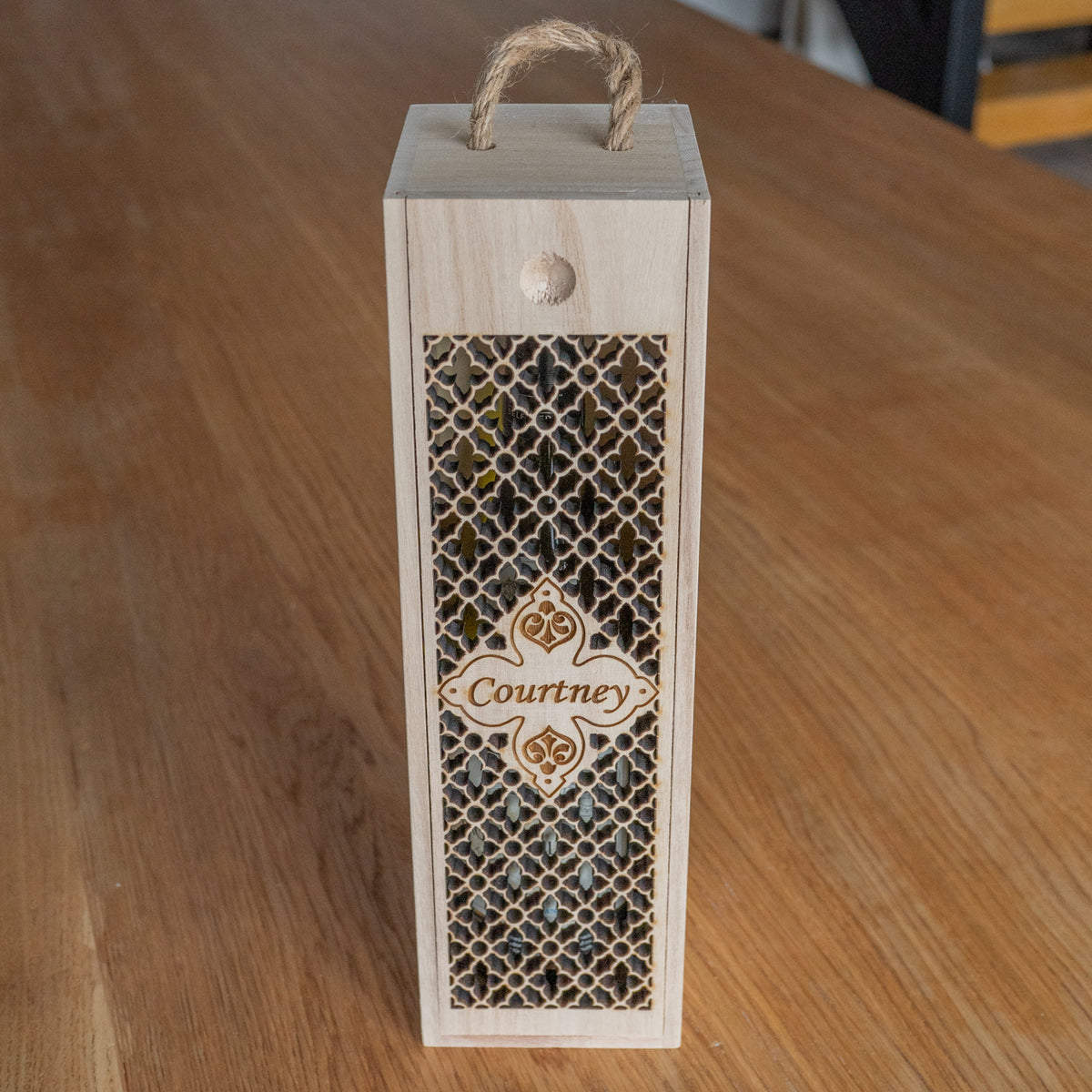 Ornate Cut-Out Wine / Champagne Box