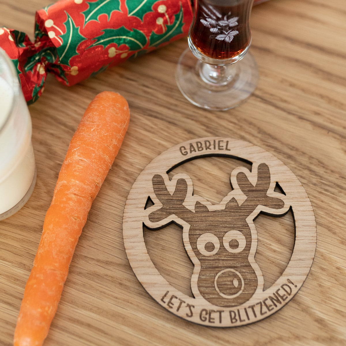 &#39;Let&#39;s get Blitzened&#39; Christmas Coaster