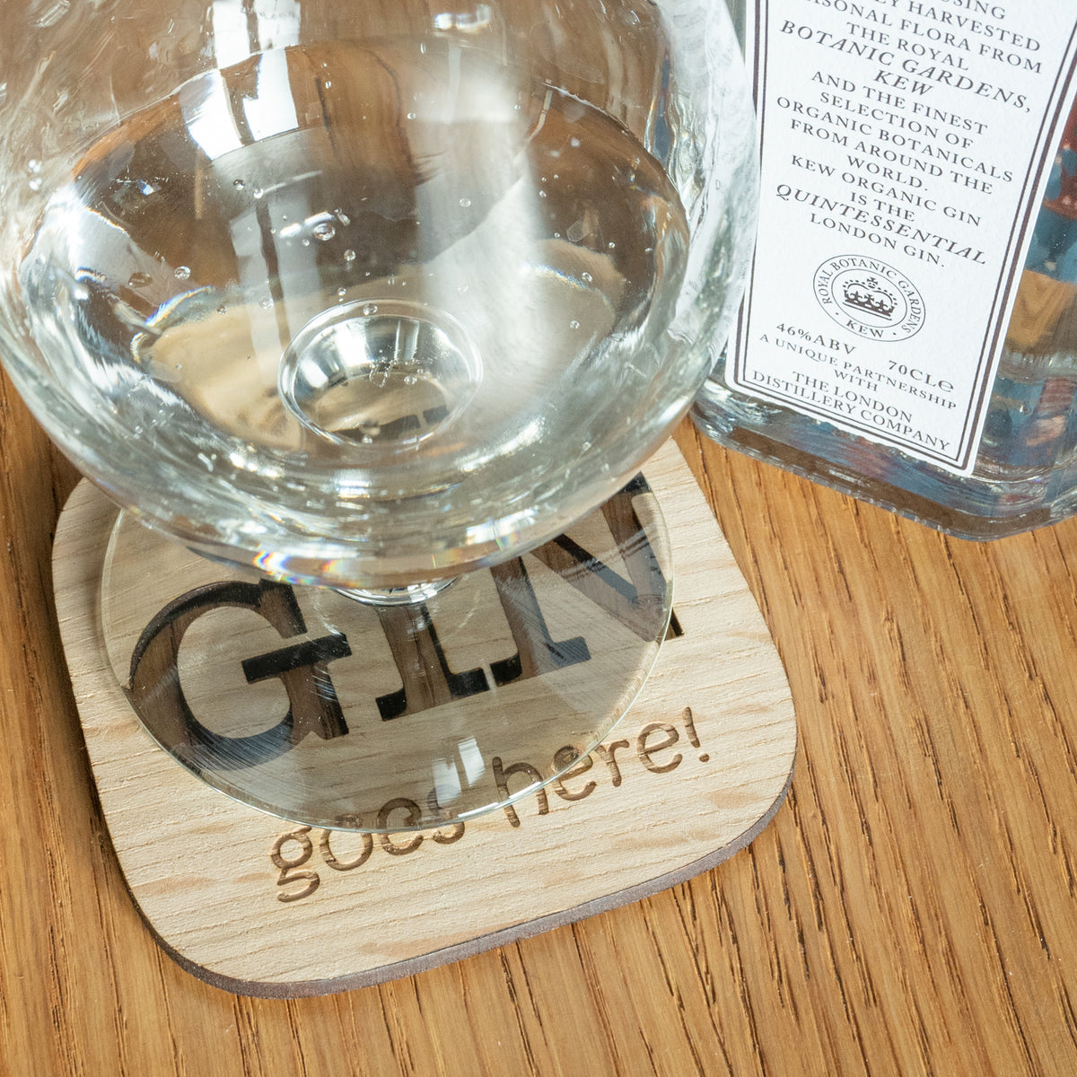 &#39;Gin Goes Here&#39; Coaster