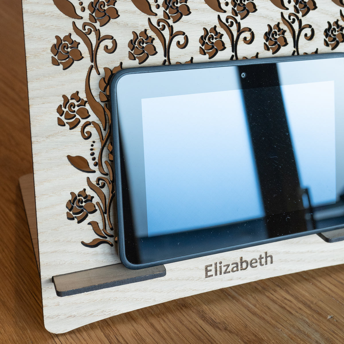 Floral Cut-Out Tablet Stand