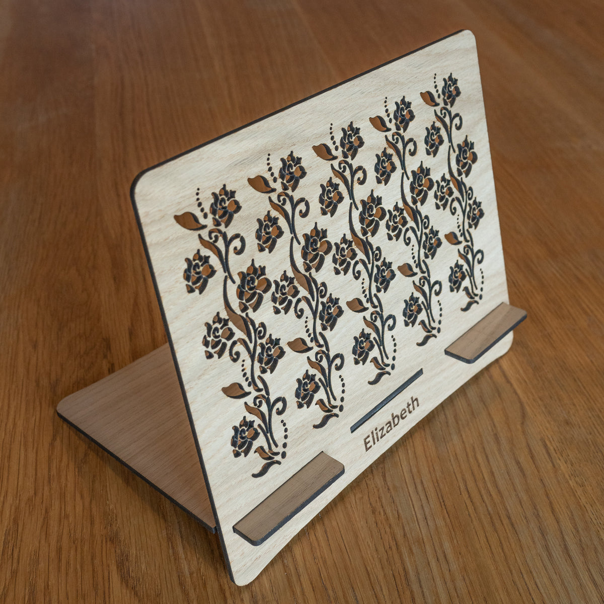 Floral Cut-Out Tablet Stand