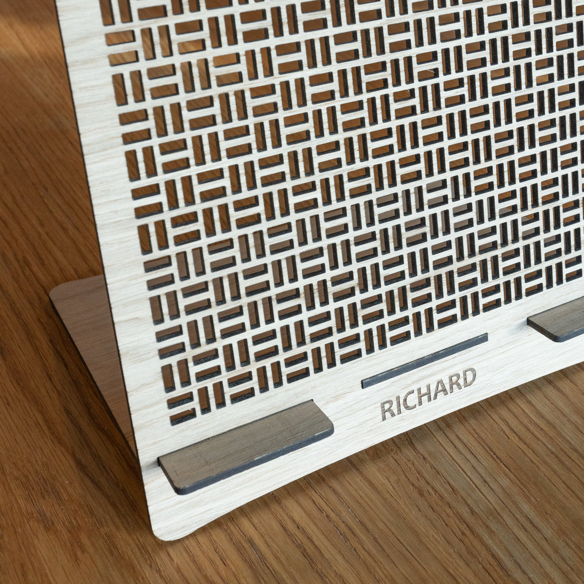 Parquet Cut-Out Tablet Stand