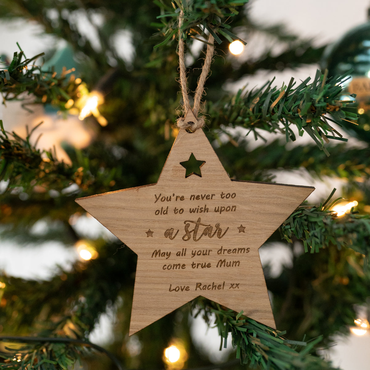 &#39;Wish upon a star&#39; Tree Decoration