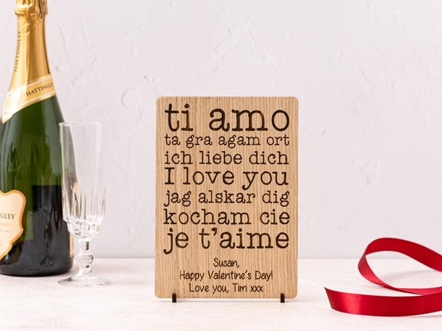 &quot;I love you&quot; Languages Valentine&#39;s Day Card
