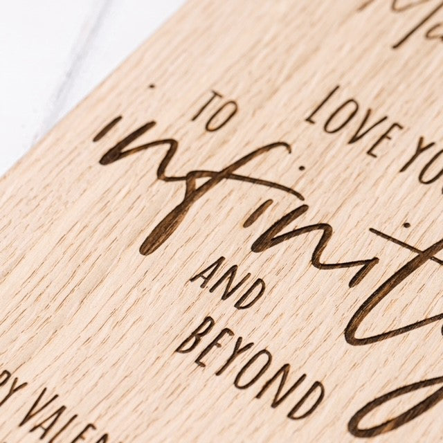 &#39;To Infinity And Beyond&#39; Wooden Valentine&#39;s Day Card