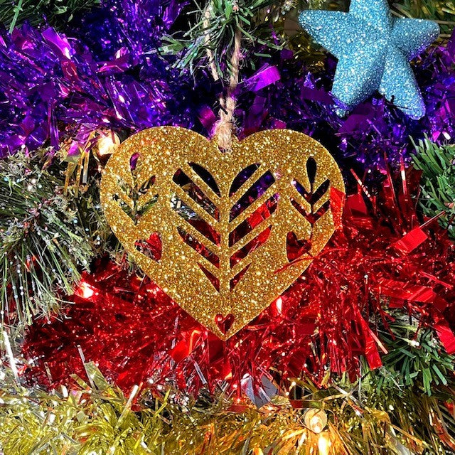 Décoration de sapin de Noël coeur