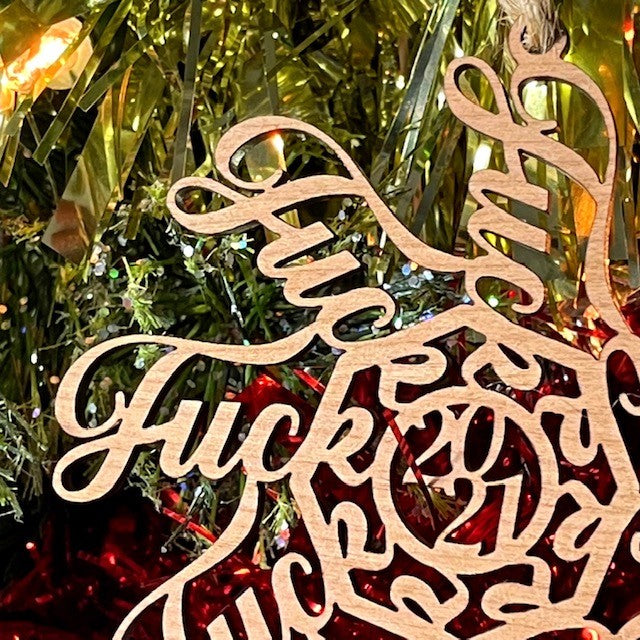 F-Bomb F**k Snowflake Christmas Tree Decoration