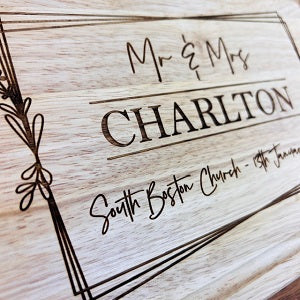 Rustic Wedding Chopping Board