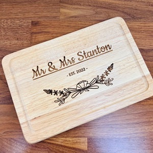 Wedding gift Floral Chopping Board