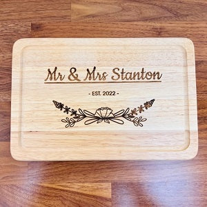 Wedding gift Floral Chopping Board