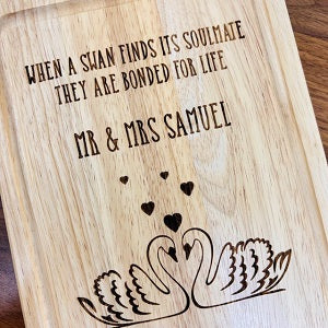 Soulmate Swan Chopping Board