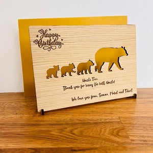 Bear &amp; Baby Happy Birthday Card