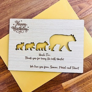 Bear &amp; Baby Happy Birthday Card