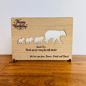 Bear &amp; Baby Happy Birthday Card