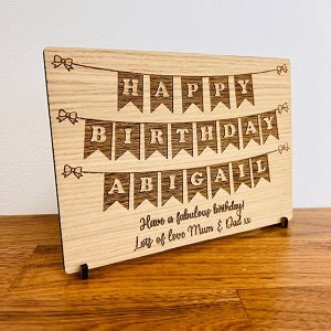 Happy Birthday Bunting Card