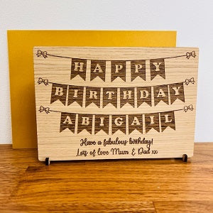 Happy Birthday Bunting Card