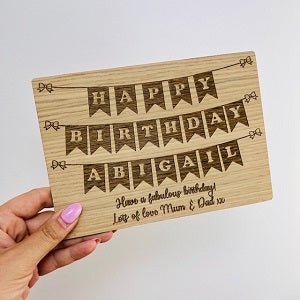 Joyeux anniversaire Bunting carte