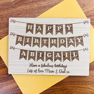 Happy Birthday Bunting Card