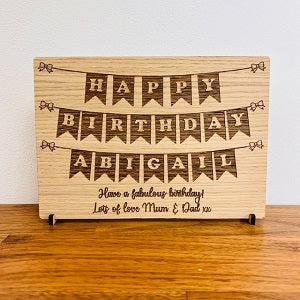 Happy Birthday Bunting Card