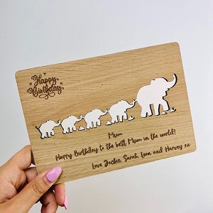 Elephant &amp; Baby Parents Birthday Card