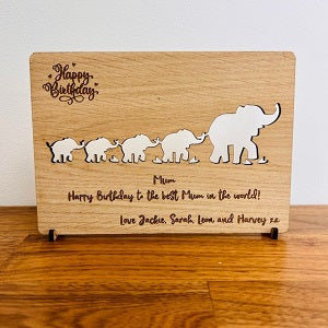 Elephant &amp; Baby Parents Birthday Card