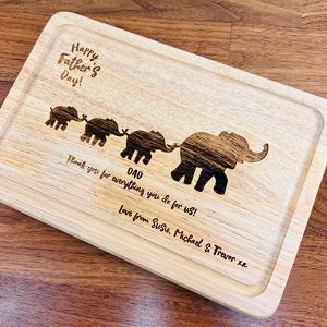 Elephant &amp; Baby Father&#39;s Day Chopping Board