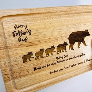 Bear &amp; Baby Father&#39;s Day Chopping Board