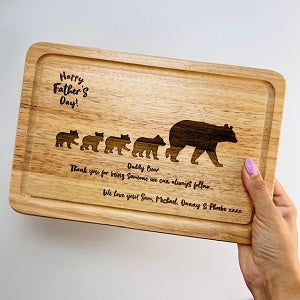 Bear &amp; Baby Father&#39;s Day Chopping Board