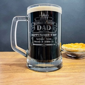 Father&#39;s Day Glass Tankard